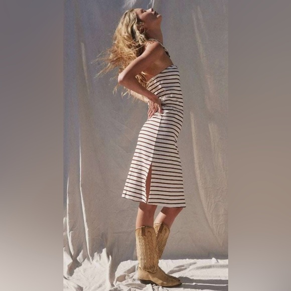 NWT Jen’s Pirate Booty Tropical Striped Strapless Dress - Picture 4 of 5